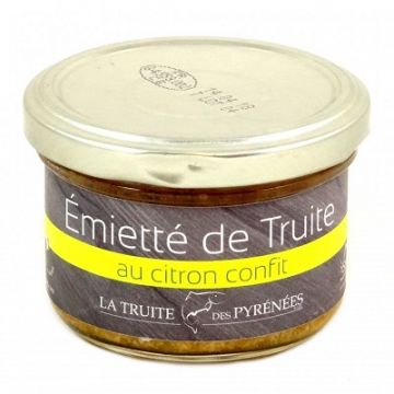 Emietté de Truite apéritif délicieusement relevé au citron confit (90 g)