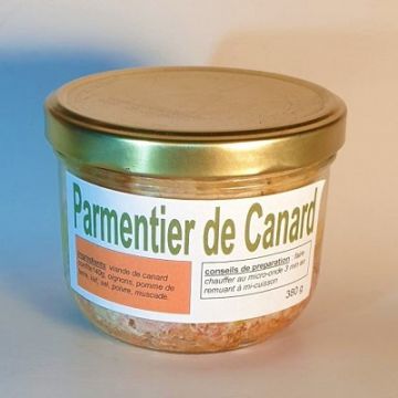 PARMENTIER TRADICIONAL CON CARNE DE PATO CONFITADA DEL SUROESTE DE FRANCIA (300 G)