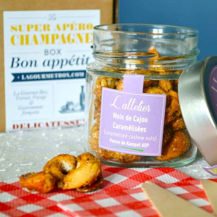 LA GOURMET BOX FRANZÖSISCHE HORSD'ŒUVRES DE LUXE mit Champagne