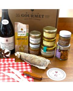 LA GOURMET BOX FRANZÖSISCHE HORSD'ŒUVRES DE LUXE mit Weißwein