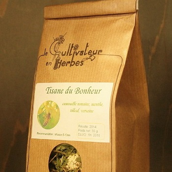 Coffret gourmand La Gourmet Box Anjour La tisane du Bonheur Cultivateur en Herbes