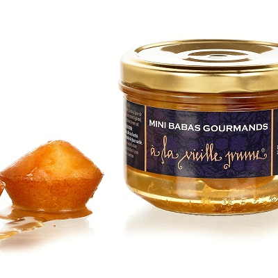 Traditional plum Brandy mini-babas food and wine gourmet gift box Cahors 