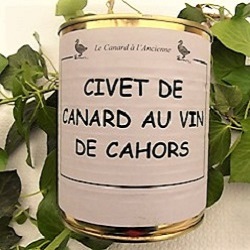 Coffret gourmand Cahors La Gourmet Box Quercy Civet de Canard maison au vin de Cahors