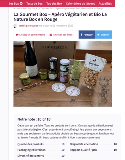 COFFRET APERO BIO - Angèle Confiserie